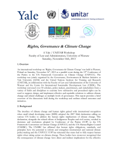 Rights, Governance &amp; Climate Change