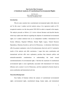Survival of the Greenest: A Statistical Analysis of Constitutional Environmental Rights