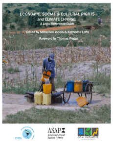 ECONOMIC, SOCIAL &amp; CULTURAL RIGHTS and CLIMATE CHANGE: A Legal Reference Guide