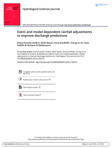 Event and model dependent rainfall adjustments to improve discharge predictions