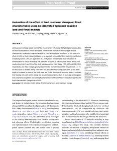 ﬂood Evaluation of the effect of land use/cover change on