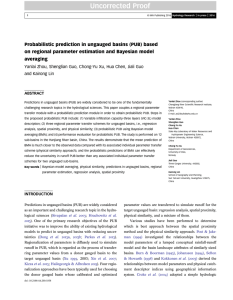 Probabilistic prediction in ungauged basins (PUB) based