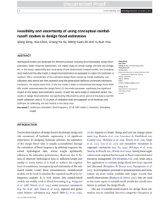 Feasibility and uncertainty of using conceptual rainfall- ﬂood estimation