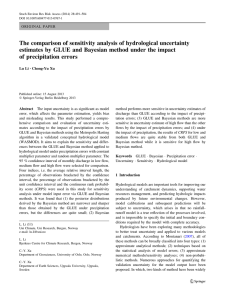 The comparison of sensitivity analysis of hydrological uncertainty