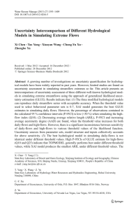 Uncertainty Intercomparison of Different Hydrological Models in Simulating Extreme Flows Xi Chen