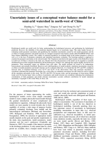 Uncertainty issues of a conceptual water balance model for a