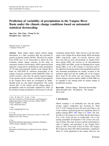Prediction of variability of precipitation in the Yangtze River