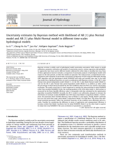 Uncertainty estimates by Bayesian method with likelihood of AR (1)... model and AR (1) plus Multi-Normal model in different time-scales