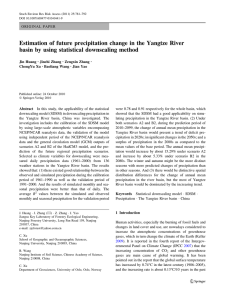 Estimation of future precipitation change in the Yangtze River
