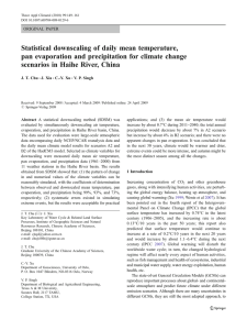 Statistical downscaling of daily mean temperature,