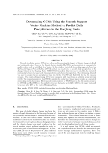 Downscaling GCMs Using the Smooth Support Precipitation in the Hanjiang Basin