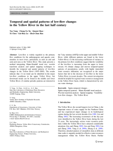 Temporal and spatial patterns of low-flow changes