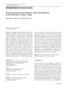 Wavelet-based characterization of water level behaviors