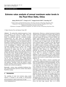 Extreme value analysis of annual maximum water levels in ✉ RESEARCH ARTICLE