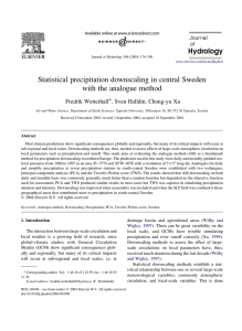 Statistical precipitation downscaling in central Sweden with the analogue method