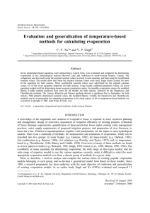 Evaluation and generalization of temperature-based methods for calculating evaporation C.-Y. Xu