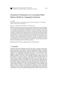 Estimation of Parameters of a Conceptual Water 353 C.-Y. XU