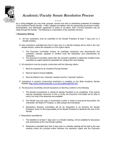 Academic/Faculty Senate Resolution Process