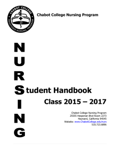 tudent Handbook Class 2015 – 2017 Chabot College Nursing Program