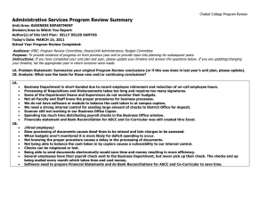 Administrative Services Program Review Summary