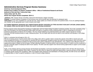 Administrative Services Program Review Summary