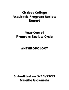 Chabot College Academic Program Review Report