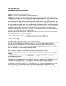 FIRE TECHNOLOGY Appendix F8: Facilities Requests