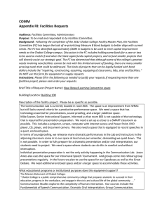 COMM Appendix F8: Facilities Requests