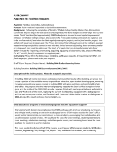 ASTRONOMY Appendix F8: Facilities Requests
