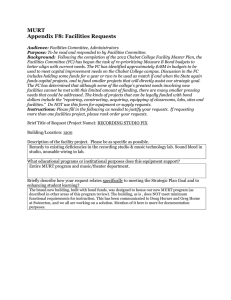 MURT Appendix F8: Facilities Requests