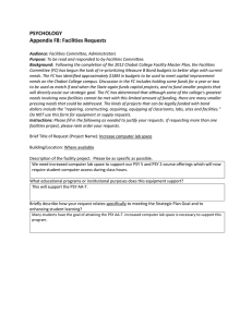 PSYCHOLOGY Appendix F8: Facilities Requests