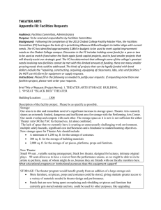 THEATER ARTS Appendix F8: Facilities Requests