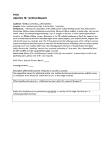 PSCN Appendix F8: Facilities Requests