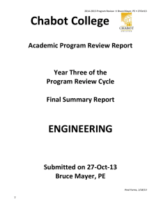 Chabot College ENGINEERING