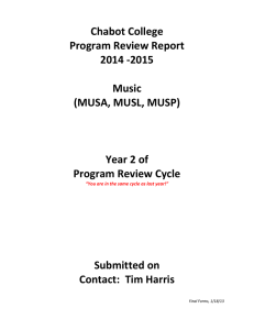 Chabot College Program Review Report 2014 -2015