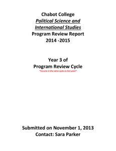 Chabot College Program Review Report 2014 -2015