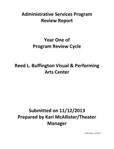 Administrative Services Program Review Report  Year One of