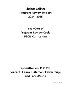 Chabot College Program Review Report 2014 -2015