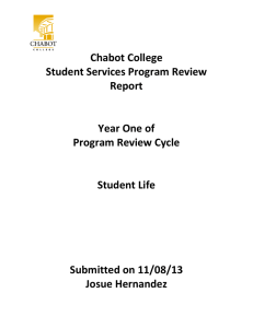 Chabot College Student Services Program Review Report