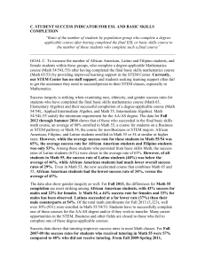 C. STUDENT SUCCESS INDICATOR FOR ESL AND BASIC SKILLS COMPLETION