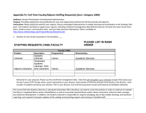 Appendix F1: Full-Time Faculty/Adjunct Staffing Request(s) [Acct. Category 1000]