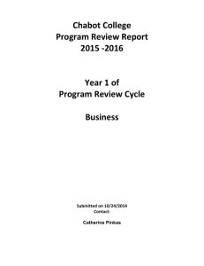 Chabot College Program Review Report 2015 -2016