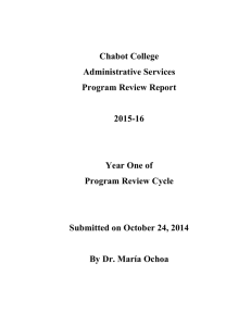 Chabot College Administrative Services Program Review Report