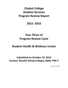 Chabot College Student Services Program Review Report