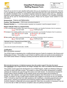 Classified Professionals Staffing Request Form