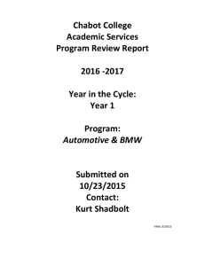 Chabot College Academic Services Program Review Report