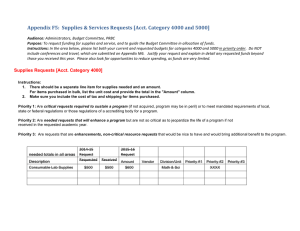 Appendix	F5:		Supplies	&amp;	Services	Requests	[Acct.	Category	4000	and	5000]