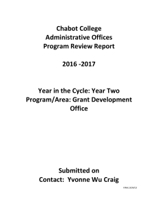 Chabot College Administrative Offices Program Review Report