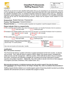 Classified Professionals Staffing Request Form