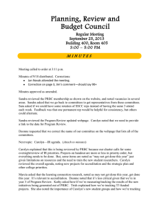 Planning, Review and Budget Council M I N U T E S